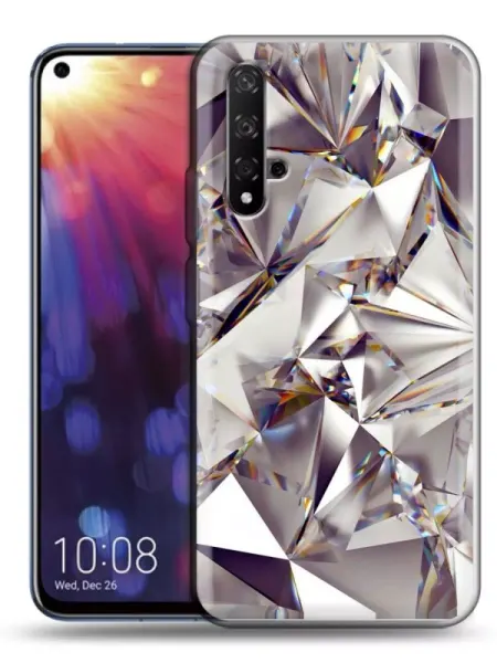 InThisCase Чехол на Huawei Honor 20 с принтом Кристаллы
