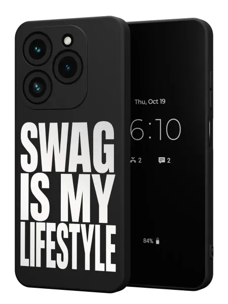 PBl store Чехол на Tecno Spark 20 Pro с принтом Swag my life