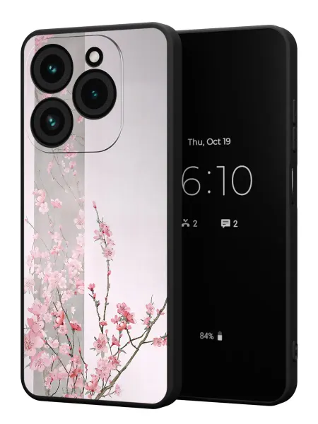 PBl store Чехол на Tecno Spark 20 Pro с милым принтом Сакура