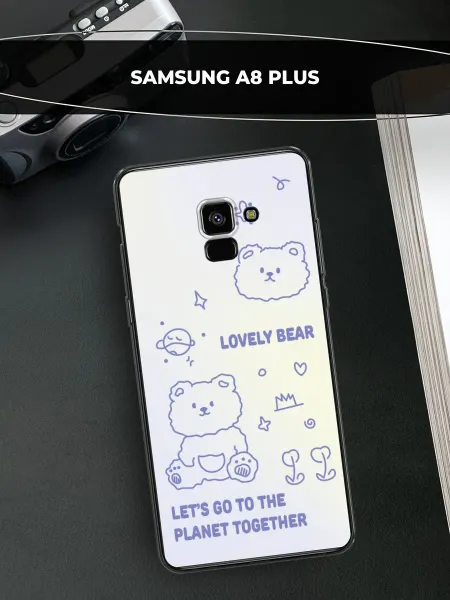 SAMSUNG Чехол на Galaxy A8 Plus 2018 с медведем