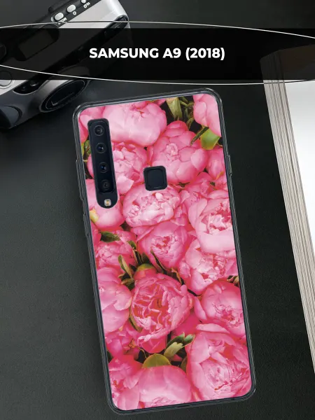 SAMSUNG Чехол на Galaxy A9 2018 пионы