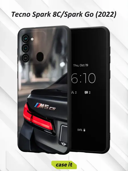 Case it Чехол на Tecno Spark 8C GO 2022 с принтом BMW M5 CS car