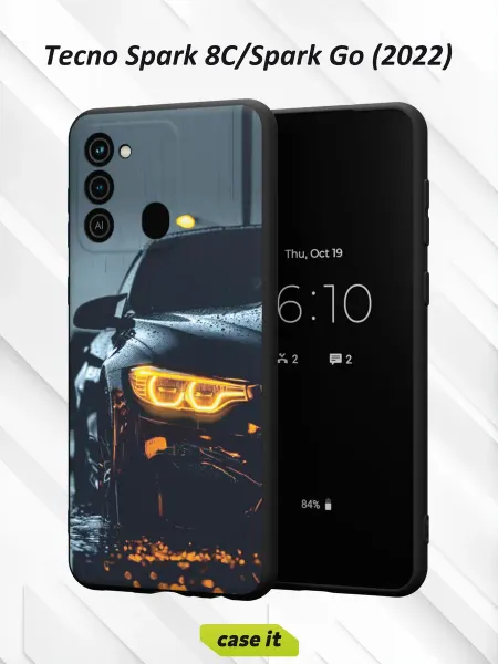 Case it Чехол на Tecno Spark 8C GO 2022 с принтом часть BMW M4