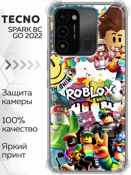Marketclub Чехол на Tecno Spark Go 2022, 8С Roblox Роблокс