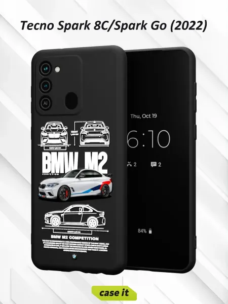 Case it Чехол на Tecno Spark 8C GO 2022с принтом BMW M2