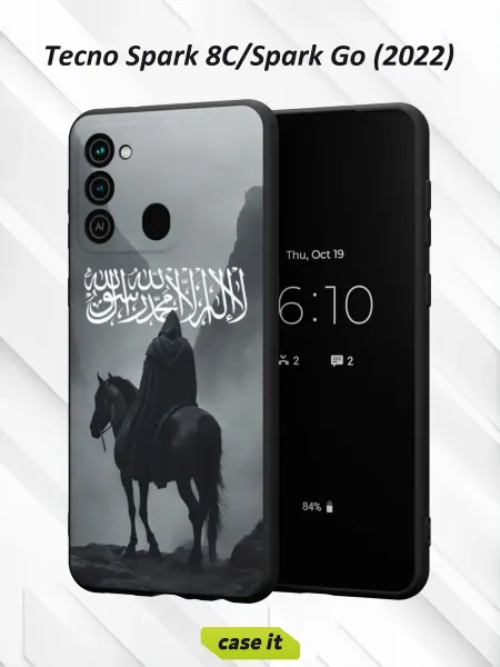 Case it Чехол на Tecno Spark 8C GO 2022с принтом всадник на коне