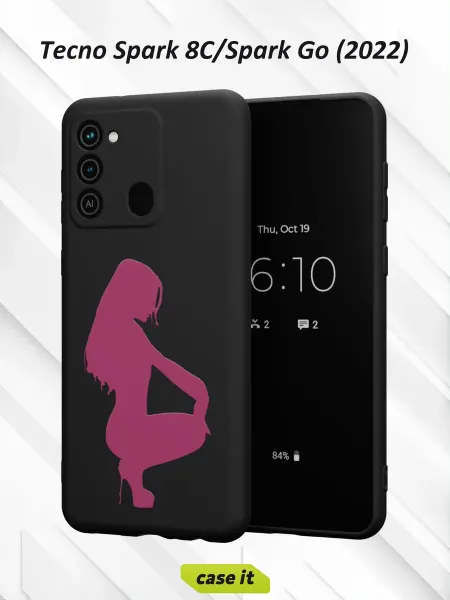 Case it Чехол на Tecno Spark 8C GO 2022с принтом Девушка