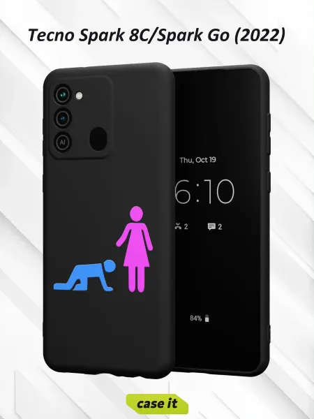 Case it Чехол на Tecno Spark 8C GO 2022с принтом Мужчина и женщина