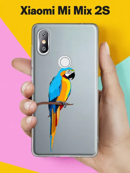 Xiaomi Чехол на Mi Mix 2S с принтом Яркий попугай ара