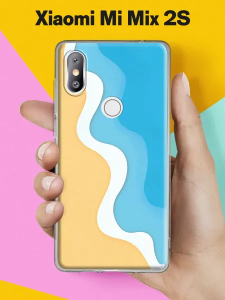 Xiaomi Чехол на Mi Mix 2S с принтом Морской берег волны
