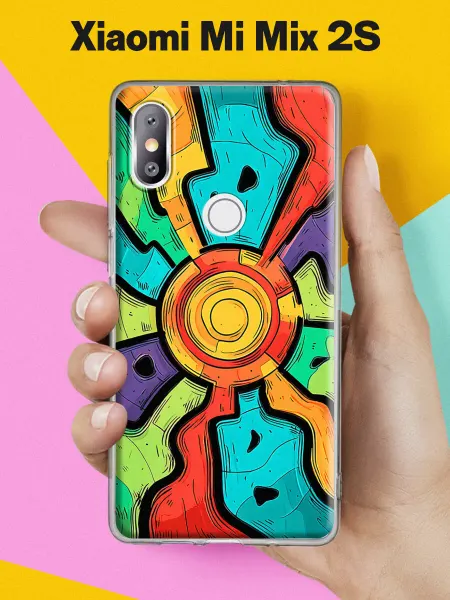 Xiaomi Чехол на Mi Mix 2S с принтом Яркий стрит-арт взрыв