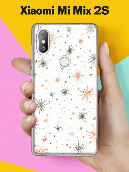 Xiaomi Чехол на Mi Mix 2S с принтом Звёздные вспышки ретро