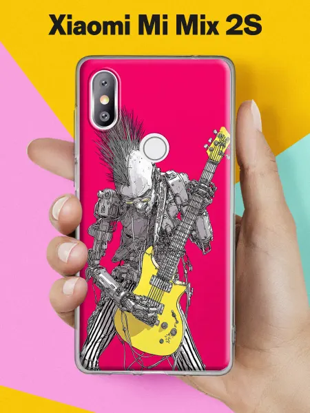 Xiaomi Чехол на Mi Mix 2S с принтом Киборг-рокер с гитарой