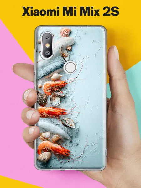 Xiaomi Чехол на Mi Mix 2S с принтом Морские дары на льду