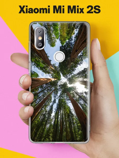 Xiaomi Чехол на Mi Mix 2S с принтом Кроны деревьев к небу