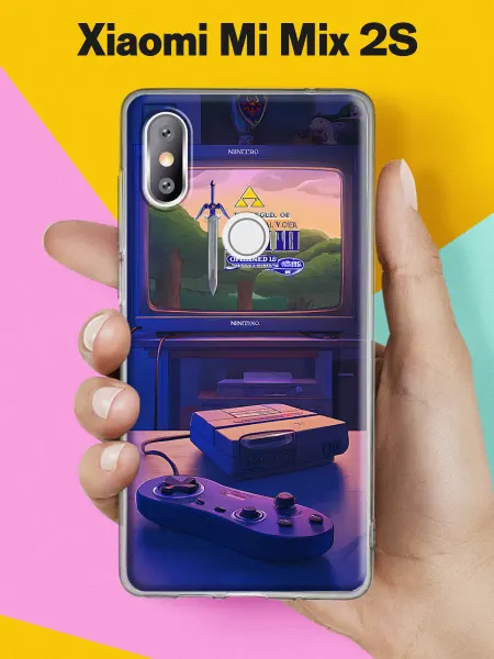 Xiaomi Чехол на Mi Mix 2S с принтом Ретро-консоль с игрой