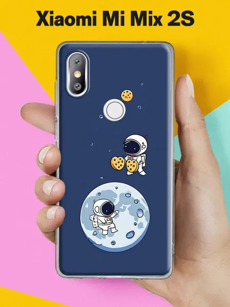 Xiaomi Чехол на Mi Mix 2S с принтом Космонавт с печеньками