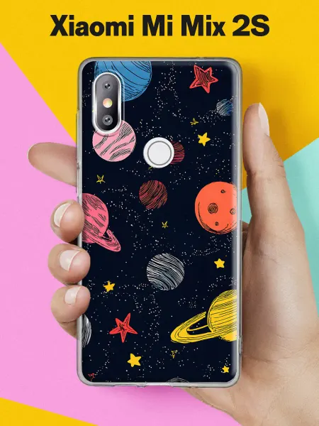 Xiaomi Чехол на Mi Mix 2S с принтом Космический мир планет