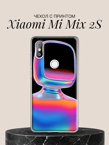 Xiaomi Чехол на Mi Mix 2S Неоновый футуристический монитор
