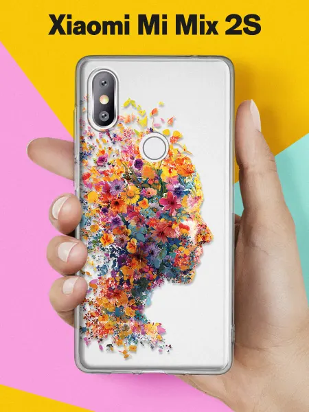 Xiaomi Чехол на Mi Mix 2S с принтом Цветочный профиль
