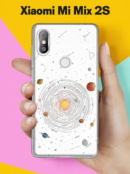 Xiaomi Чехол на Mi Mix 2S с принтом Схема Солнечной системы