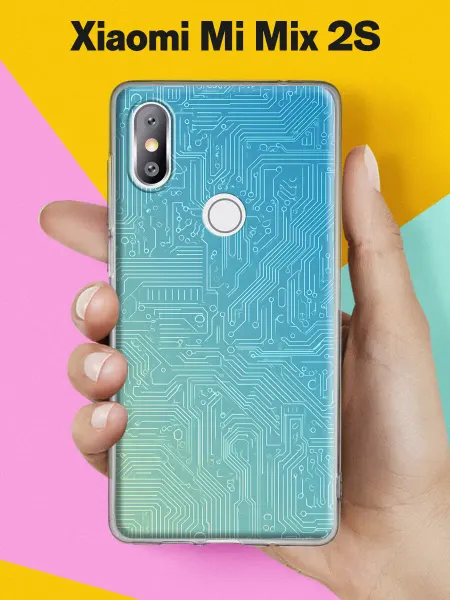 Xiaomi Чехол на Mi Mix 2S с принтом Электронная схема