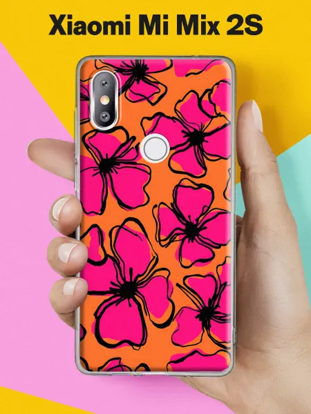 Xiaomi Чехол на Mi Mix 2S с принтом Яркие тропические цветы