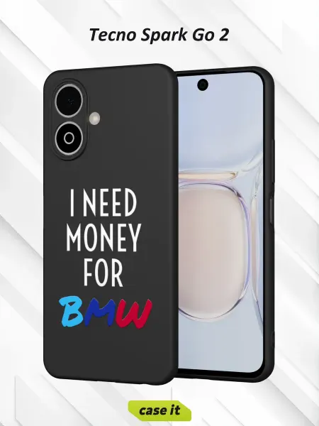Case it Чехол на Tecno Spark Go 2с принтом I need money