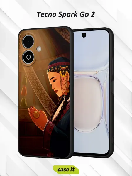 Case it Чехол на Tecno Spark Go 2с принтом Девушка