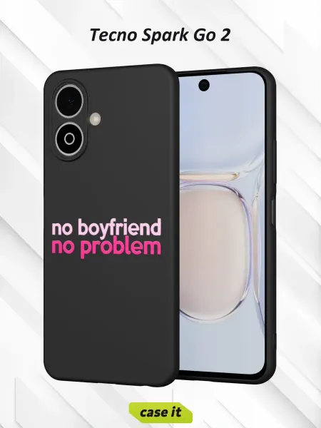 Case it Чехол на Tecno Spark Go 2с принтом Надпись