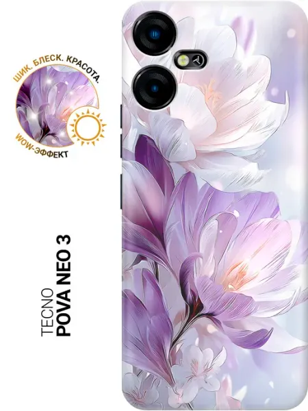 SLVGO Чехол на Tecno Pova Neo 3 с цветами