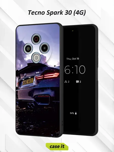 Case it Чехол на Tecno Spark 30 4G с принтом Бампер BMW