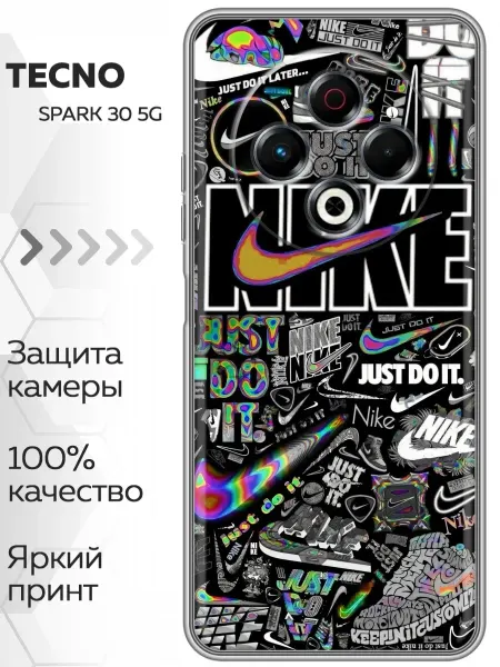 Marketclub Чехол на Tecno Spark 30 4G Nike Найк