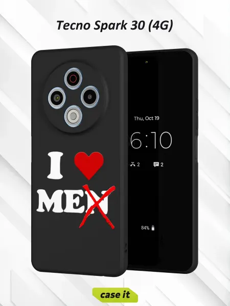 Case it Чехол на Tecno Spark 30 4Gс принтом I love me