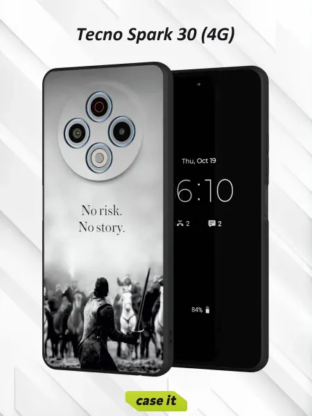 Case it Чехол на Tecno Spark 30 4Gс принтом No risk