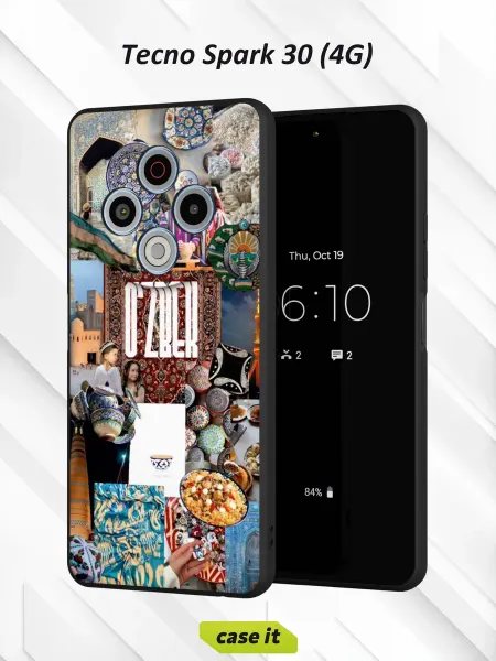 Case it Чехол на Tecno Spark 30 4Gс принтом O'ZBEK