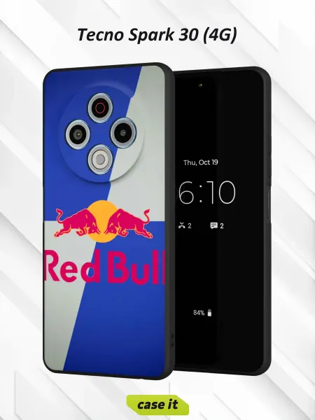 Case it Чехол на Tecno Spark 30 4Gс принтом ред булл