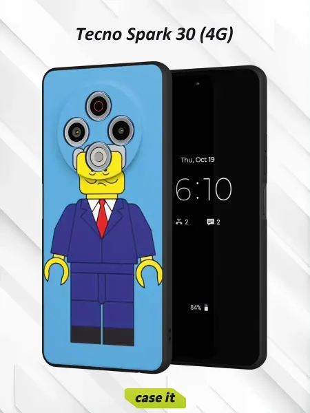 Case it Чехол на Tecno Spark 30 4Gс принтом Лего