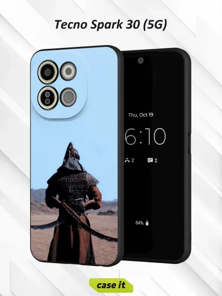 Case it Чехол на Tecno Spark 30 5Gс принтом воин в снаряжении