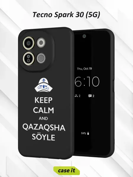 Case it Чехол на Tecno Spark 30 5Gс принтом Надпись