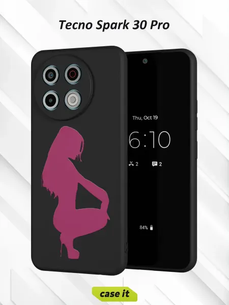 Case it Чехол на Tecno Spark 30 Proс принтом Девушка