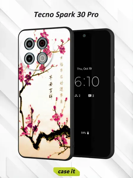 Case it Чехол на Tecno Spark 30 Proс принтом китайская живопись