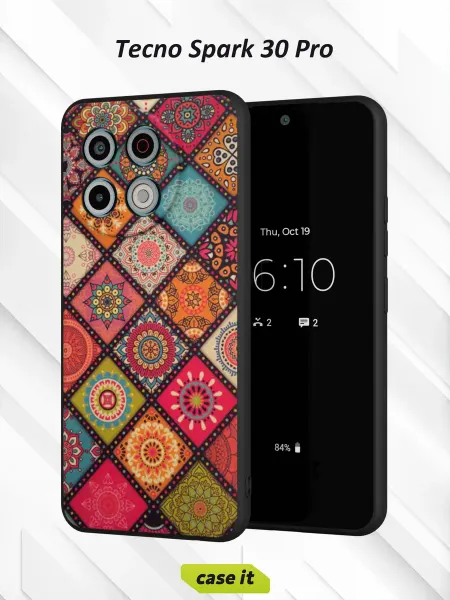 Case it Чехол на Tecno Spark 30 Proс принтом Мозаика