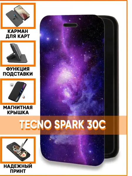 Case Face Чехол-книжка на Tecno Spark 30C