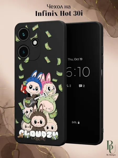 Infinix Чехол на HOT 30i с принтом Лабубу
