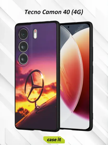 Case it Чехол на Tecno Camon 40 4Gс принтом звезда Mercedes-Benz