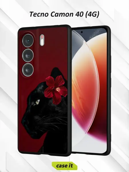 Case it Чехол на Tecno Camon 40 4Gс принтом Пантера
