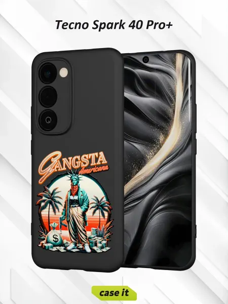 Case it Чехол на Tecno Spark 40 Pro+с принтом American gangster