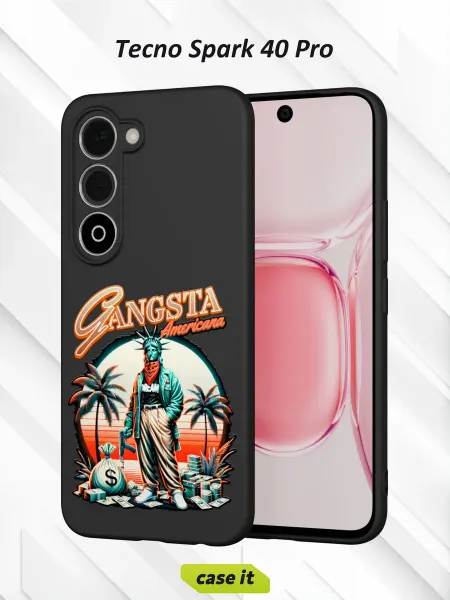 Case it Чехол на Tecno Spark 40 Proс принтом American gangster