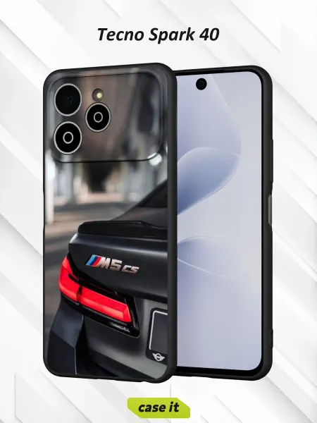 Case it Чехол на Tecno Spark 40 с принтом BMW M5 CS car